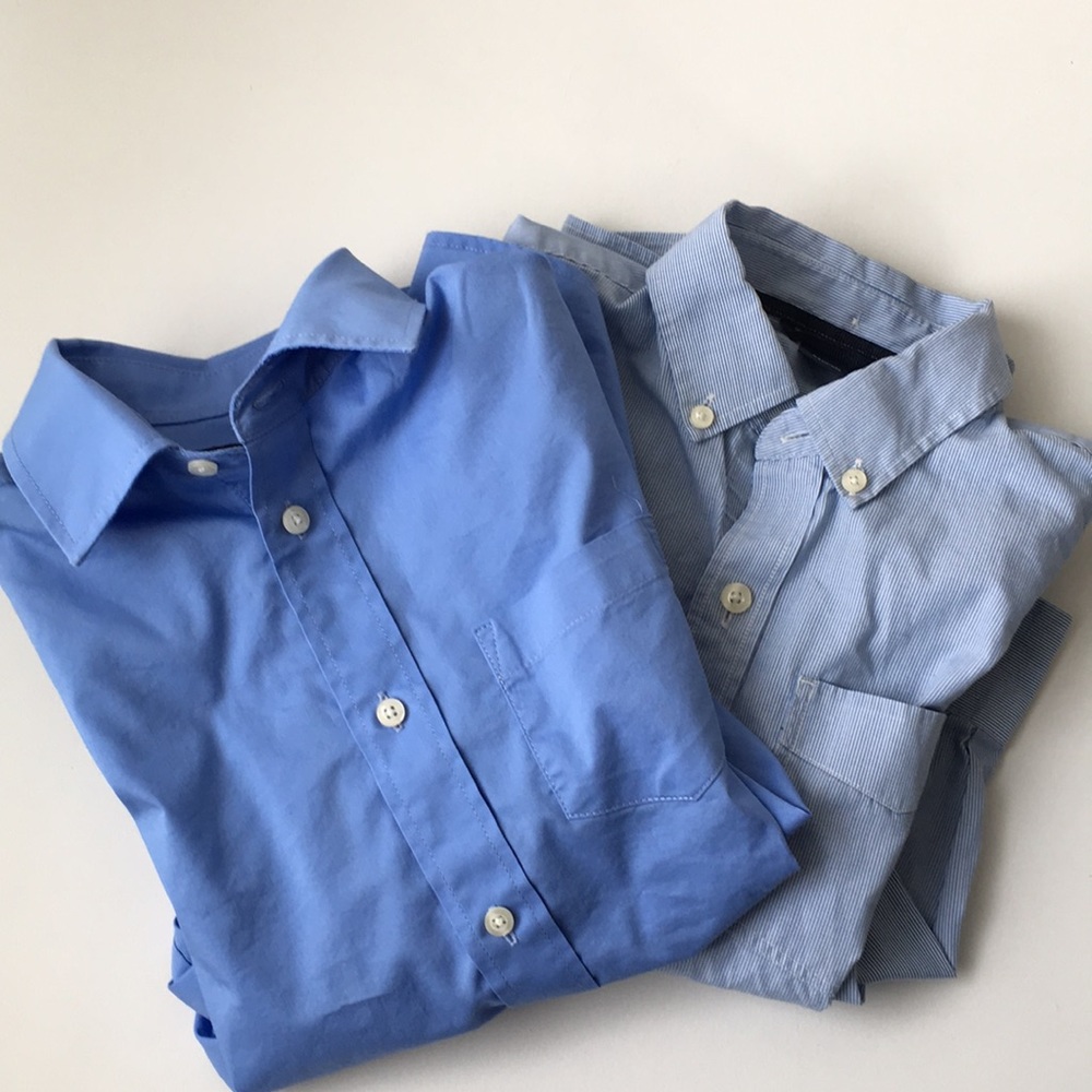 Two button down boys dressy shirts